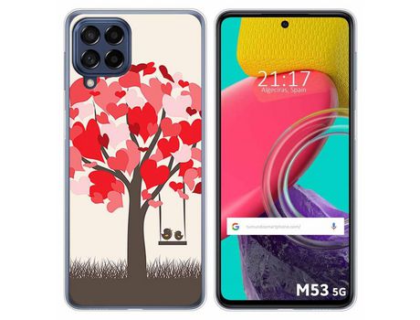 Funda para Samsung Galaxy M53 5G TUMUNDOSMARTPHONE Dibujos Pajaritos Multicolor