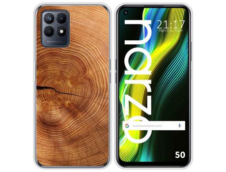 Funda para Realme Narzo 50 TUMUNDOSMARTPHONE Dibujos Madera 04 Multicolor