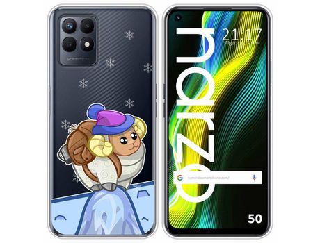 Funda para Realme Narzo 50 TUMUNDOSMARTPHONE Dibujos Transparente Cabra Multicolor