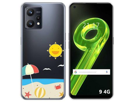 Funda para Realme 9 4G TUMUNDOSMARTPHONE Dibujos Transparente Playa Multicolor