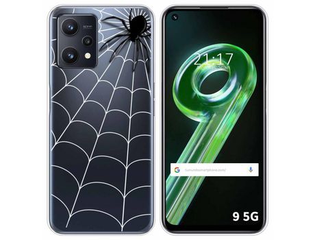Funda para Realme 9 5G TUMUNDOSMARTPHONE Dibujos Transparente Araña Multicolor
