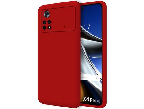 Funda para Xiaomi POCO X4 Pro 5G TUMUNDOSMARTPHONE Silicona Líquida Rojo