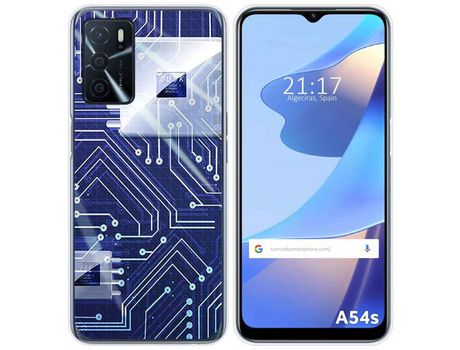 Funda para Oppo A54s TUMUNDOSMARTPHONE Dibujos Circuito Multicolor