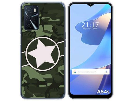 Funda para Oppo A54s TUMUNDOSMARTPHONE Dibujos Camuflaje 01 Multicolor