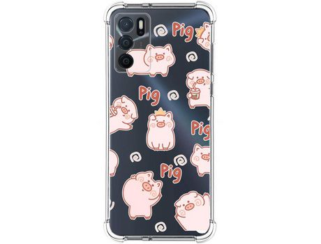 Funda para Oppo A54s TUMUNDOSMARTPHONE Dibujos Antigolpes Cerdos Multicolor