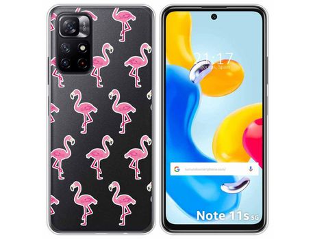 Funda para Xiaomi Redmi Note 11s 5G TUMUNDOSMARTPHONE Dibujos Transparente Flamenco Multicolor