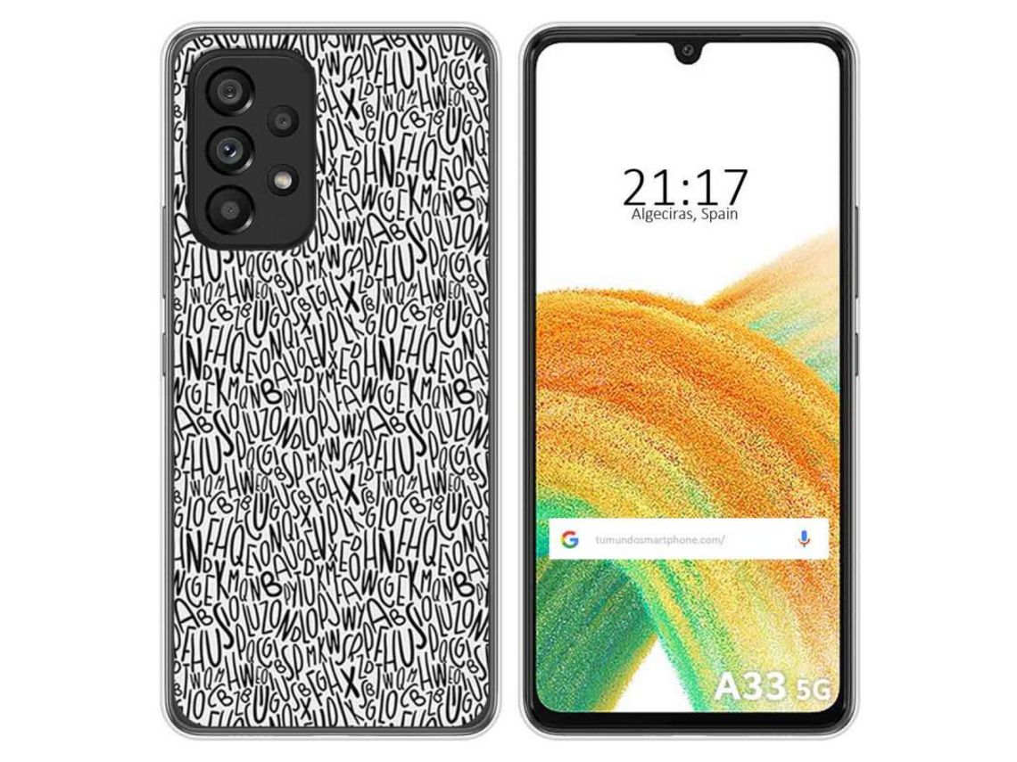 Funda para Samsung Galaxy A33 5G TUMUNDOSMARTPHONE Dibujos Letras Multicolor
