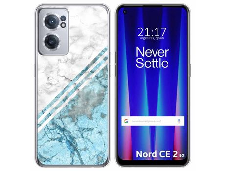 Funda para Oneplus Nord CE 2 5G TUMUNDOSMARTPHONE Dibujos Mármol 02 Multicolor
