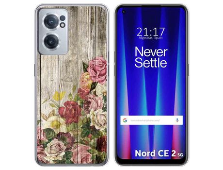 Funda para Oneplus Nord CE 2 5G TUMUNDOSMARTPHONE Dibujos Madera 08 Multicolor
