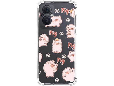 Funda para Oppo A96 5G TUMUNDOSMARTPHONE Dibujos Antigolpes Cerdos Multicolor