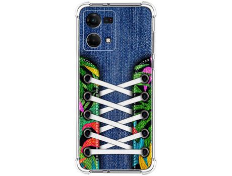 Funda para Oppo Reno 7 4G TUMUNDOSMARTPHONE Dibujos Antigolpes Zapatillas 13 Multicolor