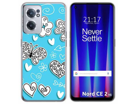 Funda para Oneplus Nord CE 2 5G TUMUNDOSMARTPHONE Dibujos Mariposas Multicolor