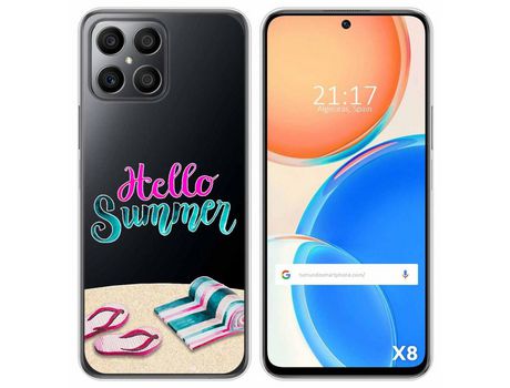 Funda para Huawei Honor X8 TUMUNDOSMARTPHONE Dibujos Transparente Summer Multicolor