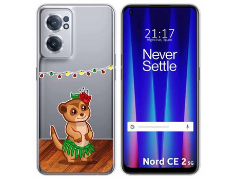 Funda para Oneplus Nord CE 2 5G TUMUNDOSMARTPHONE Dibujos Transparente Suricata Multicolor