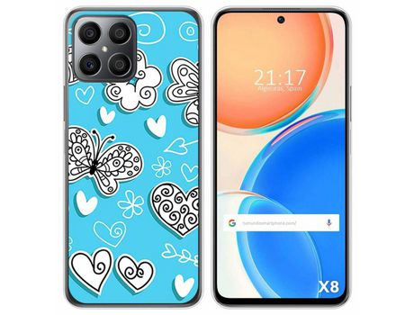 Funda para Huawei Honor X8 TUMUNDOSMARTPHONE Dibujos Mariposas Multicolor