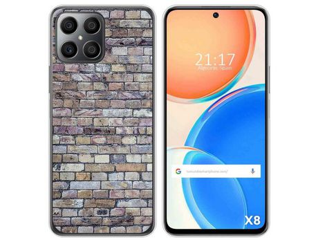 Funda para Huawei Honor X8 TUMUNDOSMARTPHONE Dibujos Ladrillo 02 Multicolor