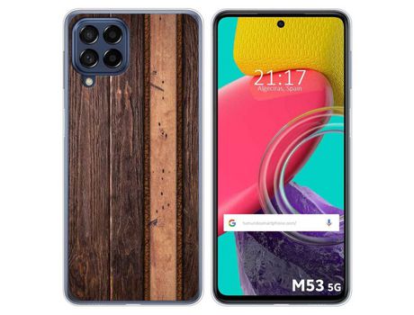Funda para Samsung Galaxy M53 5G TUMUNDOSMARTPHONE Dibujos Madera 05 Multicolor