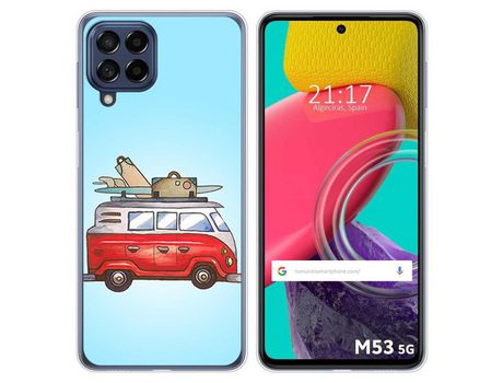 Funda para Samsung Galaxy M53 5G TUMUNDOSMARTPHONE Dibujos Furgoneta Multicolor