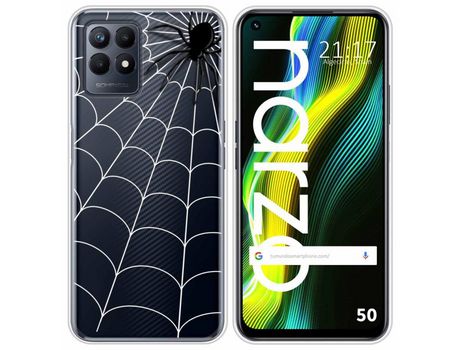 Funda para Realme Narzo 50 TUMUNDOSMARTPHONE Dibujos Transparente Araña Multicolor