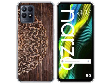 Funda para Realme Narzo 50 TUMUNDOSMARTPHONE Dibujos Madera 06 Multicolor