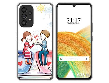 Funda para Samsung Galaxy A33 5G TUMUNDOSMARTPHONE Dibujos Café Multicolor
