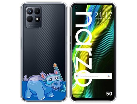 Funda para Realme Narzo 50 TUMUNDOSMARTPHONE Dibujos Transparente Hipo Multicolor