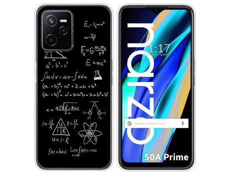 Funda para Realme Narzo 50A Prime TUMUNDOSMARTPHONE Dibujos Formulas Multicolor