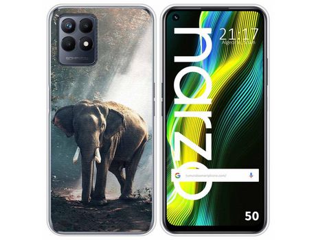 Funda para Realme Narzo 50 TUMUNDOSMARTPHONE Dibujos Elefante Multicolor