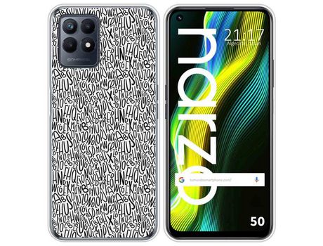Funda para Realme Narzo 50 TUMUNDOSMARTPHONE Dibujos Letras Multicolor