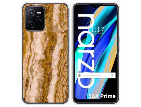 Funda para Realme Narzo 50A Prime TUMUNDOSMARTPHONE Dibujos Mármol 10 Multicolor