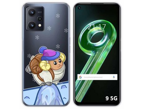 Funda para Realme 9 5G TUMUNDOSMARTPHONE Dibujos Transparente Cabra Multicolor