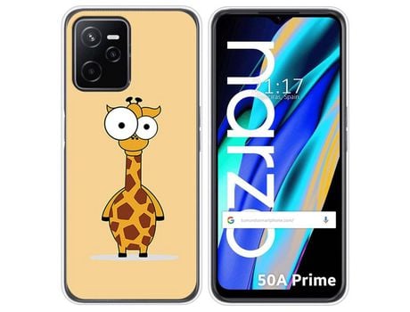 Funda para Realme Narzo 50A Prime TUMUNDOSMARTPHONE Dibujos Jirafa Multicolor