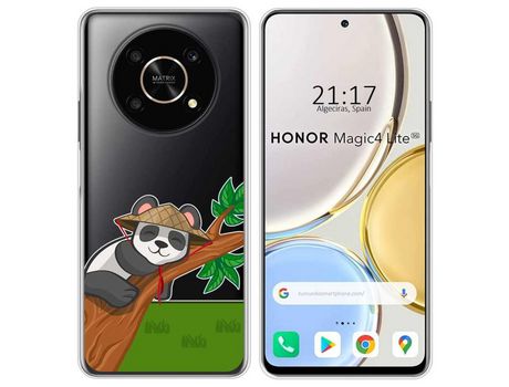 Funda para Huawei Honor Magic 4 Lite TUMUNDOSMARTPHONE Dibujos Transparente Panda Multicolor