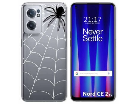 Funda para Oneplus Nord CE 2 5G TUMUNDOSMARTPHONE Dibujos Transparente Araña Multicolor