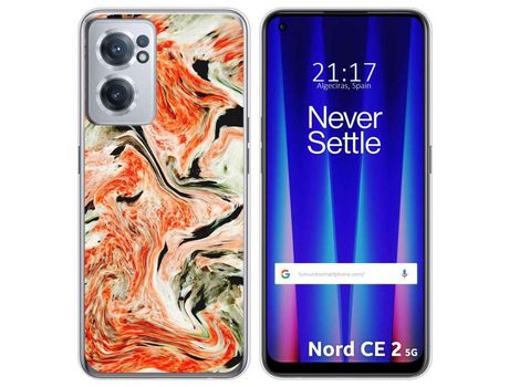 Funda para Oneplus Nord CE 2 5G TUMUNDOSMARTPHONE Dibujos Mármol 12 Multicolor