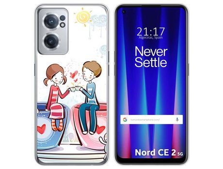 Funda para Oneplus Nord CE 2 5G TUMUNDOSMARTPHONE Dibujos Café Multicolor