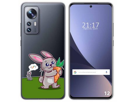 Funda para Xiaomi 12 / 12X 5G TUMUNDOSMARTPHONE Dibujos Transparente Conejo Multicolor