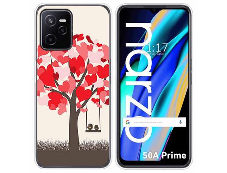 Funda para Realme Narzo 50A Prime TUMUNDOSMARTPHONE Dibujos Pajaritos Multicolor