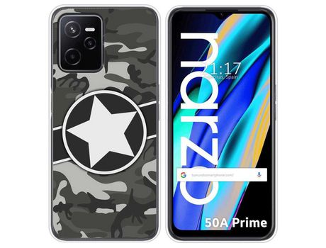 Funda para Realme Narzo 50A Prime TUMUNDOSMARTPHONE Dibujos Camuflaje 02 Multicolor