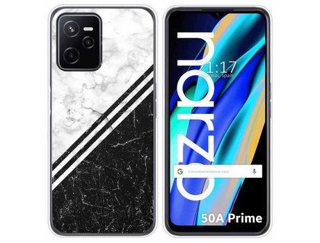 Funda para Realme Narzo 50A Prime TUMUNDOSMARTPHONE Dibujos Mármol 01 Multicolor