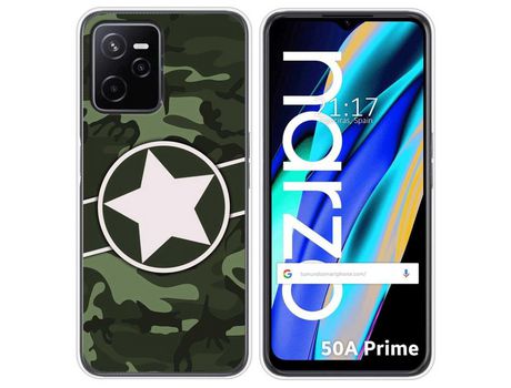 Funda para Realme Narzo 50A Prime TUMUNDOSMARTPHONE Dibujos Camuflaje 01 Multicolor