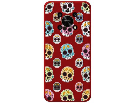 Funda para Huawei Honor Magic 4 Lite TUMUNDOSMARTPHONE Silicona Líquida Dibujos Catrina Rojo