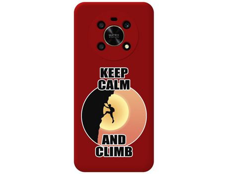 Funda para Huawei Honor Magic 4 Lite TUMUNDOSMARTPHONE Silicona Líquida Dibujos Hombre Escalada Rojo