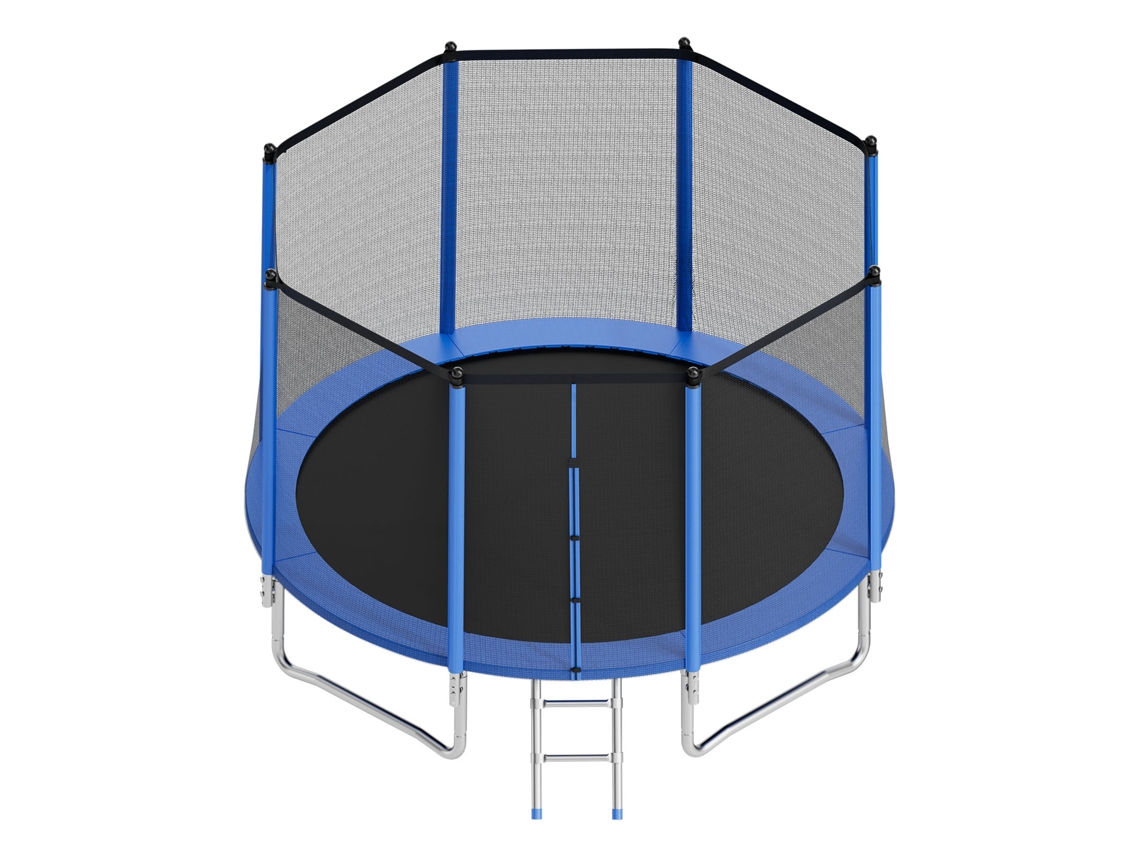 Trampolín De Exterior Succebuy 366 X 256 Cm Cama Elástica Para Niños Postes Rectos