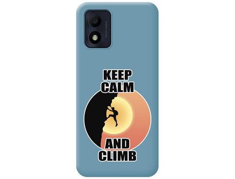 Funda para Alcatel 1B 2022 TUMUNDOSMARTPHONE Silicona Líquida Dibujos Hombre Escalada Azul
