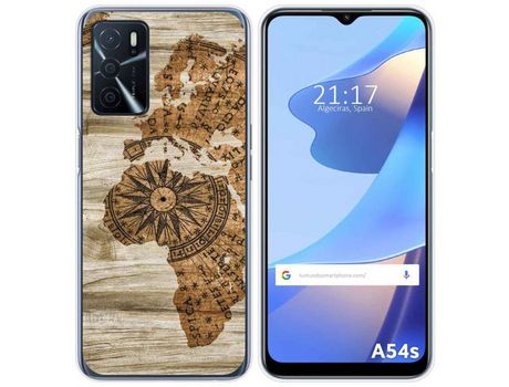 Funda para Oppo A54s TUMUNDOSMARTPHONE Dibujos Madera 07 Multicolor