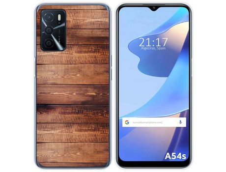 Funda para Oppo A54s TUMUNDOSMARTPHONE Dibujos Madera 02 Multicolor