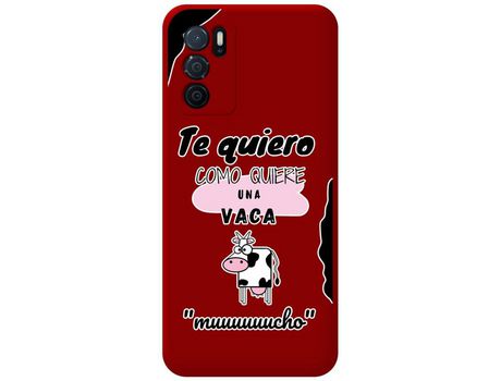 Funda para Oppo A54s TUMUNDOSMARTPHONE Silicona Líquida Dibujos Vaca Rojo