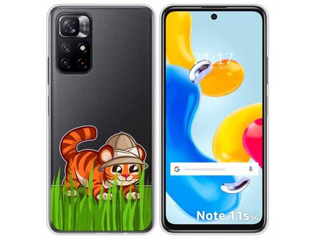Funda para Xiaomi Redmi Note 11s 5G TUMUNDOSMARTPHONE Dibujos Transparente Tigre Multicolor