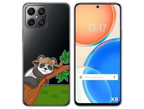Funda para Huawei Honor X8 TUMUNDOSMARTPHONE Dibujos Transparente Panda Multicolor